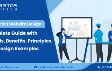 Professional electrician website design by Risingstar Infotech showcasing a modern, user-friendly interface to attract and convert clients.
